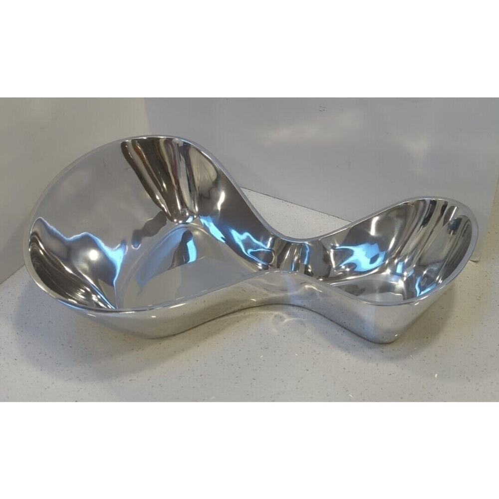 Nambe Ribbon Bowl Designed By Linda Celentano #‎ MT1668 2022